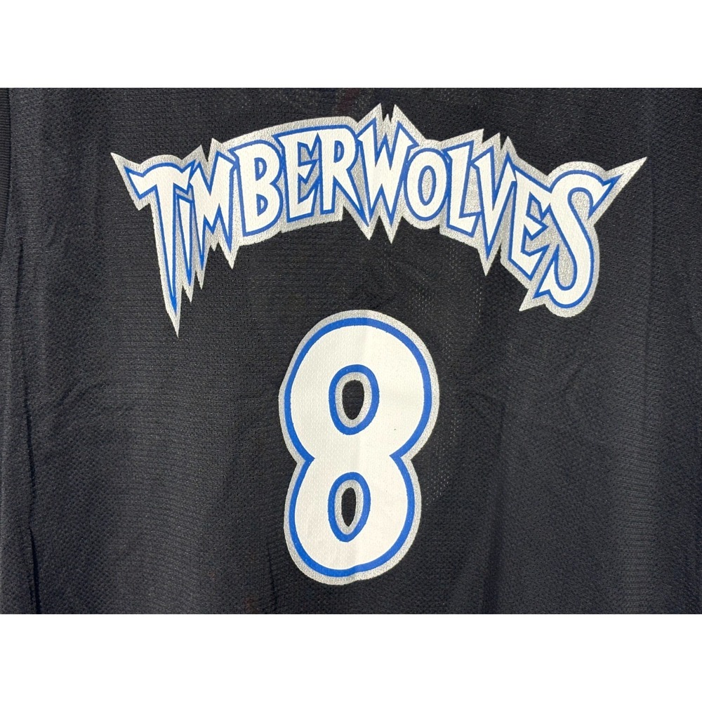 Minnesota Timberwolves Reebok Jersey Mens Black Latrell Sprewell #8 Large NWT